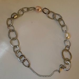 Beautiful silver tone beaded necklace. Ann Taylor brand.